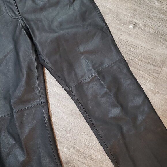 Le Chateau Vintage Genuine Leather Pants Jeans 9 - Picture 5 of 9